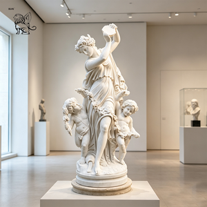 Statue de la Déesse du Blé en Marbre Blanc Poli Sculptée à la Main pour l'Entrée de Manoir de Luxe, Villa, Hall – Œuvre d'Art Décorative - Product Image 5