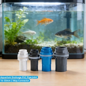 Raccordo per Tubi in PVC da 16/20/25/32/40/50mm, Giunto per Irrigazione Giardino, Connettore a 2 Vie per <span class=keywords><strong>Acquario</strong></span> e Vasca dei Pesci, Accessori per Drenaggio - Product Image 1