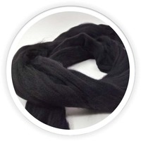 Fibre de polyester vierge noir 3D 88MM pour la filature à bas prix