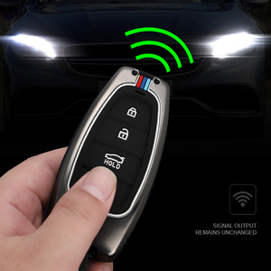 אביזרים לרכב סגסוגת אבץ מפתח כיסוי סיליקון מלא הגנה מלאה במקרה פגז מפתח חכם מתאים היונדאי - Product Image 4