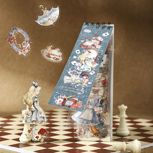 Paquete <span class=keywords><strong>de</strong></span> 50 hojas <span class=keywords><strong>de</strong></span> la serie Alicia en <span class=keywords><strong>el</strong></span> País <span class=keywords><strong>de</strong></span> <span class=keywords><strong>las</strong></span> Maravillas, <span class=keywords><strong>libro</strong></span> <span class=keywords><strong>de</strong></span> pegatinas PET troqueladas con temática <span class=keywords><strong>de</strong></span> cuento <span class=keywords><strong>de</strong></span> hadas, gran capacidad. - Product Image 2