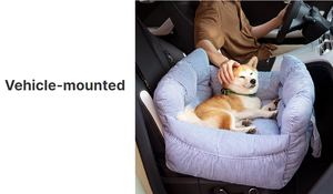 Schwarz-Weiß-Gitter Plüsch Soft <span class=keywords><strong>Dog</strong></span> Booster Seat mit Riemen Solides Muster für kleine Hunde Pet Carrier Bett mit Sicherheits gurt - Product Image 6