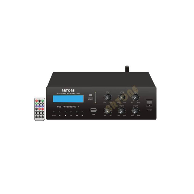 Small USB SD FM Tuner BT DC 24V PMS-130D Mixer Amplifier PA Amplifier