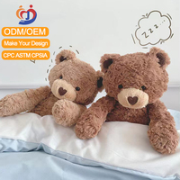 Mainan boneka mewah beruang keriting lucu lembut kualitas tinggi kustom mainan hewan boneka Hari Valentine untuk menemani anak-anak