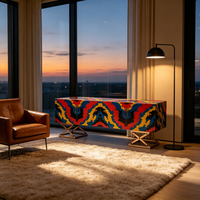 Moderner Luxus-TV-Schrank im Kunststil für Villa und Herrenhaus Designer-Wohnzimmerschrank mit Stauraum und Dekoration
