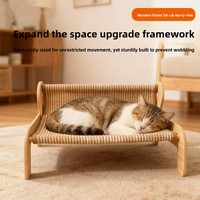 Grande planche à gratter durable pour chat avec transat intégré, utilisable toute l'année, lit pour chat, canapé et hamac