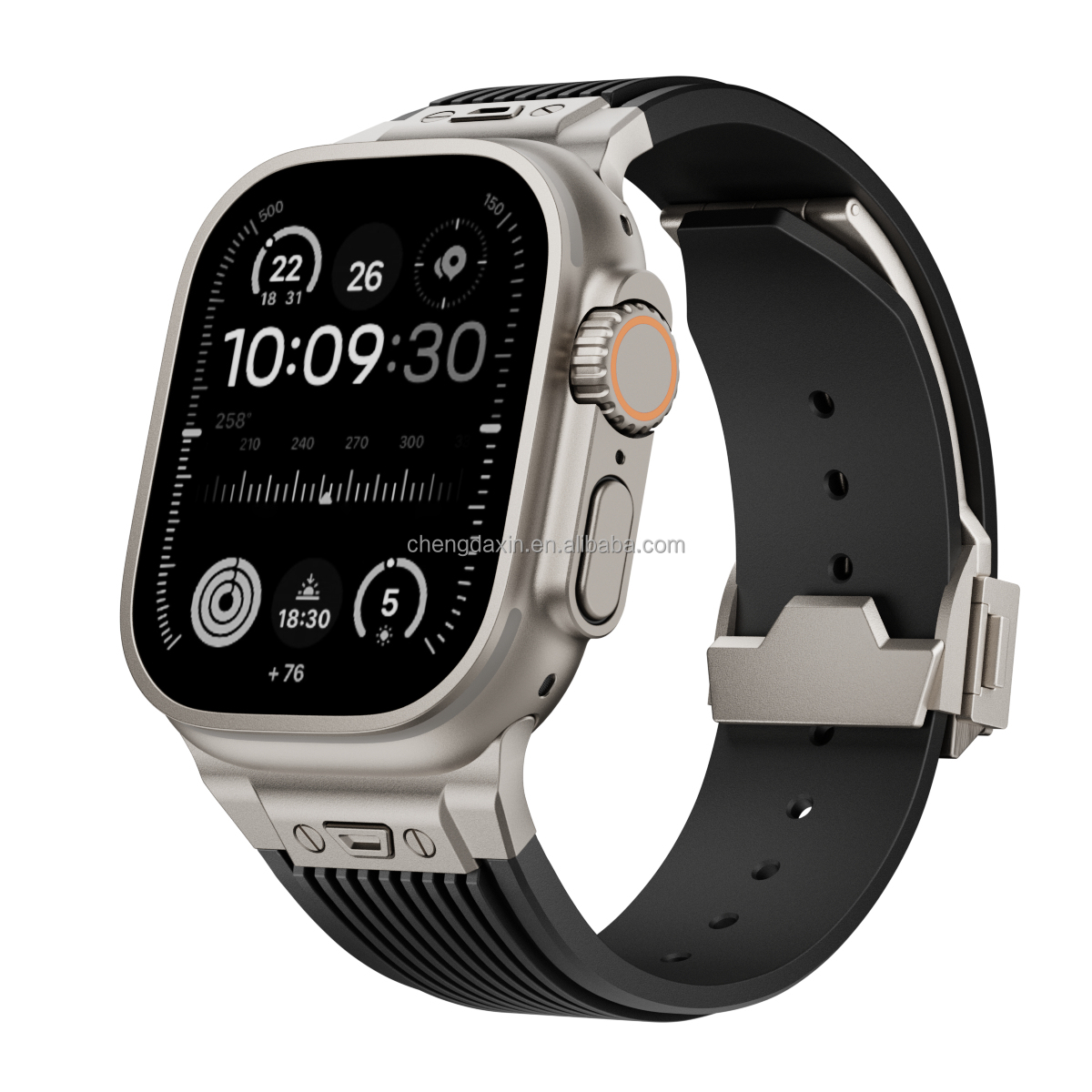 Новый изготовленный на заказ титановый силиконовый ремешок для часов Apple Watch Ultra49mm для смарт-часов браслет