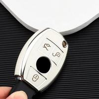 Porte-clés de voiture en TPU pour Mercedes, 100 pièces, étui en forme de clé pour Benz W203, W204, W211, CLK, C180, E200, AMG, classe C, E, S