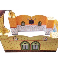 Maison de jeu personnalisée DIY en forme de mosquée pour enfants, maison de jeu en carton, fournisseur chinois d'impression de livres