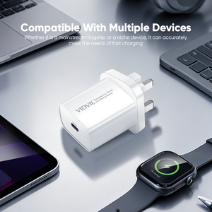 <span class=keywords><strong>VIDVIE</strong></span> <span class=keywords><strong>Cargador</strong></span> de un solo puerto <span class=keywords><strong>tipo</strong></span> <span class=keywords><strong>C</strong></span> Pequeño 20W Max UK <span class=keywords><strong>Cargador</strong></span> USB de carga rápida Adaptador de pared Compatible con múltiples dispositivos - Product Image 4