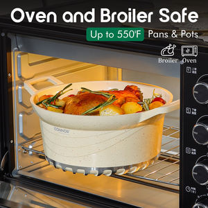 Donnor Jolie serie sano antiaderente in alluminio risparmio energetico 10 pz <span class=keywords><strong>Set</strong></span> pentole antiaderenti 20/24/28/32cm casseruola 28cm poco profonda - Product Image 4