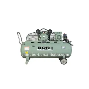 6cfm 2hp petrol and electric motor belt drive air compressor 150L for sale