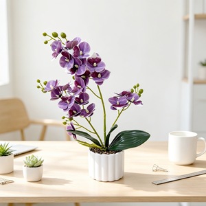 Orquídea Phalaenopsis Artificial en Maceta de 41 cm de Altura, Planta Artificial para Decoración del Hogar y Bodas - Product Image 2