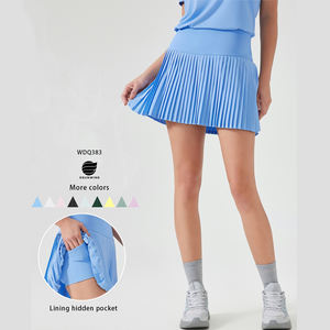 กระโปรงกีฬาผู้หญิง Xsunwing Mini <span class=keywords><strong>2</strong></span> in 1 สำหรับฤดูร้อน กระโปรงโยคะทรงสลิม กันลื่น จีบระบาย กระโปรงครึ่งตัว สำหรับเล่นเทนนิส กอล์ฟ มีกระเป๋า รุ่น WDQ383 - Product Image 1