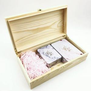 <span class=keywords><strong>Scatola</strong></span> di <span class=keywords><strong>legno</strong></span> del tesoro del ricordo del regalo del <span class=keywords><strong>tè</strong></span> incernierato incompiuto con Logo personalizzato con serratura - Product Image 2