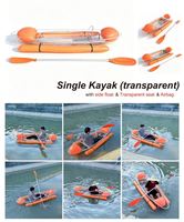 Sac flottant latéral transparent pour siège de kayak en cristal coloré avec kit complet pour photomaton, directement de Chine, Lumark, incassable