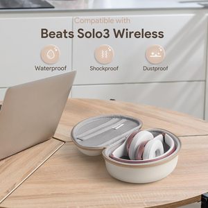 Étui pour écouteurs Beats <span class=keywords><strong>Solo3</strong></span> / Solo 4, sac de rangement rigide portable pour voyage (blanc) - Product Image 5
