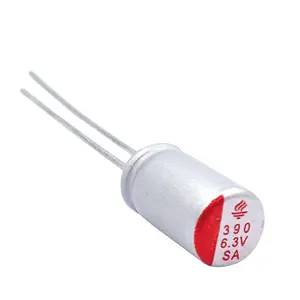 Connecteurs électromagnétique à couleur unie, 6.3V, 390Uf, 560Uf pour circuit de lumière haute température à impulsion Dc