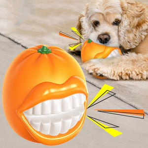Vendita calda voce rettifica palla cane spazzolino da denti con strano cinguettio di denti arancioni masticare cane giocattolo - Product Image 5
