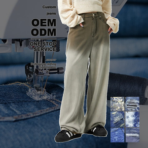 <span class=keywords><strong>Pantalones</strong></span> Vaqueros Anchos de Mezclilla AOXI Higtstreet, Estilo Baggy, Desteñidos al Sol, Extremadamente Blanqueados, <span class=keywords><strong>Pantalones</strong></span> Anchos de Pierna Ancha <span class=keywords><strong>para</strong></span> Mujer - Product Image 1