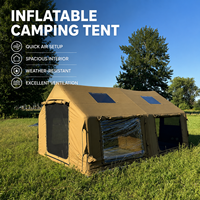 Carpa inflable de lujo con protección UV de tela Oxford para 4-8 personas, carpa de techo para acampar al aire libre en familia.