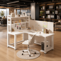 Ensemble de chaise de bureau Esports et bureau d'angle en L pour ordinateur, étude et apprentissage, style simple, moderne, minimaliste, en bois, pour la maison, la chambre et le bureau