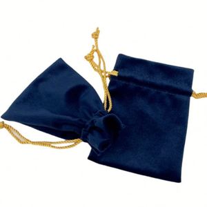 Velvet Drawstring Cosmetic Bag <b>Small</b> Jewelry Pouch Wedding Gift Bag Necklace Packaging Velvet <b>Storage</b> Bag With Logo - Product Image 4