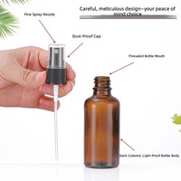 Flacon pulvérisateur en verre ambré de 10 ml, flacon d'huile marron, distributeur de lotion cosmétique, flacon de parfum portable