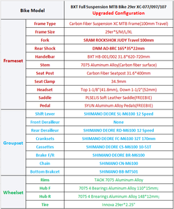 <span class=keywords><strong>Bicicleta</strong></span> Completa BXT MTB-XC-077 de Carbono con Suspensión Doble, 29er, Recorrido de 100mm - Product Image 5