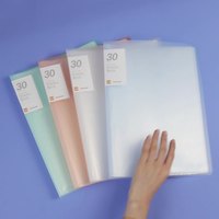 Carpeta de archivos de PP insertable de tapa dura A4 al por mayor, libro de exhibición con 20 40 60 bolsillos transparentes