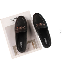 Sandales plates décontractées à plateforme souple pour femmes, style mule, personnalisables, collection été 2024, vente en gros