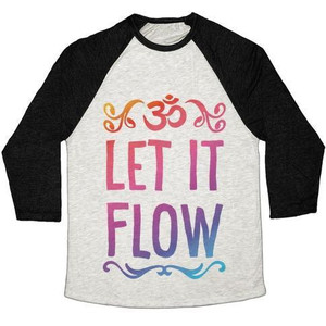 Maglietta da baseball unisex Tri-Blend Let IT Flow Yoga - Product Image 4
