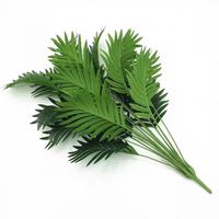 Bouquet de 18 feuilles de palmier artificielles de Madagascar, décoration murale en herbe naturelle pour Noël et Halloween