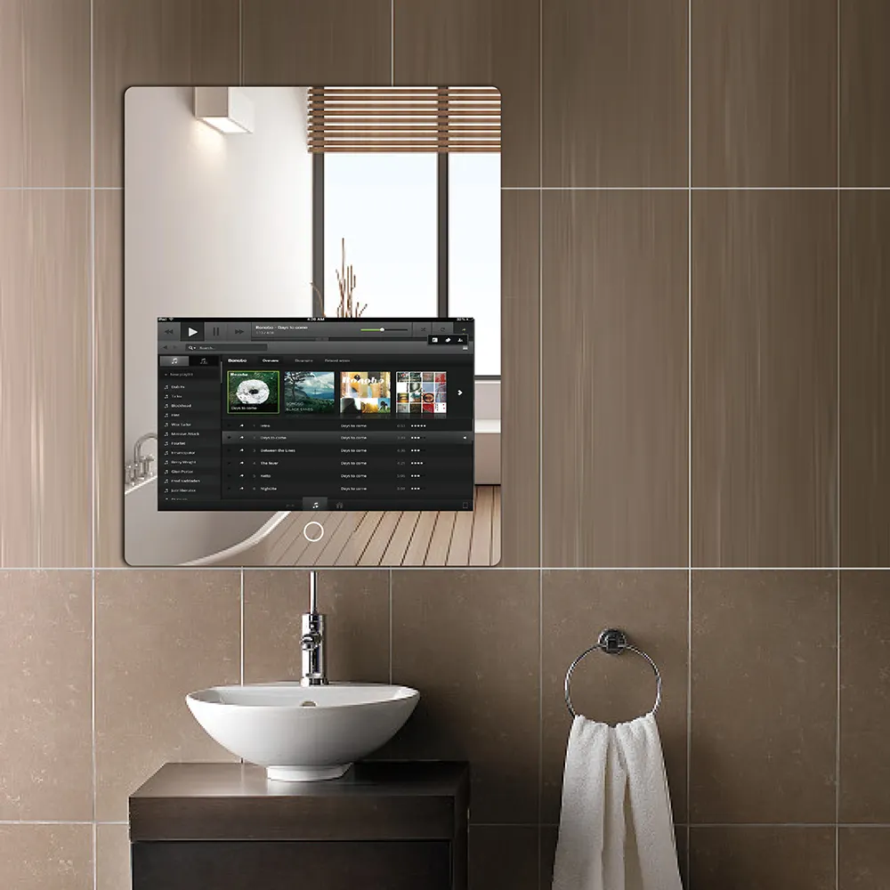 Decoración del hogar Android baño inteligente Full HD espejo inteligente pantalla táctil TV espejo