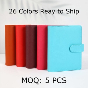 Bán chạy nhất 26 màu nhỏ Saffiano Da A6 Ngân Sách chất kết dính kế hoạch 6-Ring ràng buộc TK FB Ins Bảng điều khiển chia máy tính xách tay - Product Image 2