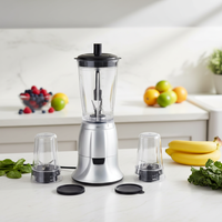 Mixeur Plongeant Électrique Domestique pour Smoothies, Bouton Poussoir, Moteur Cuivre 200W, Faible Bruit, Récipient en Plastique, Multifonction 1