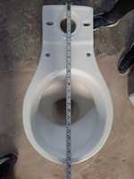 GREPL WC à poser au sol, élégant et moderne, en céramique et PP, deux pièces, style iranien, à double chasse, avec siphon en S, blanc, de fabricant indien