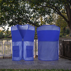 Fabrieks Heren Polyester Gaas <span class=keywords><strong>Vest</strong></span> Jas Werkkleding Bouw <span class=keywords><strong>Safety</strong></span> Shirt Met Zakken Logo Opdruk Visvest Werkvest - Product Image 1