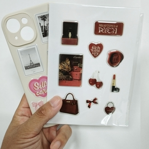 Custom High Quality A6 Size Kiss Cut Dome <b>Sticker</b> Sheets 3D Epoxy Domed Resin <b>Stickers</b> <b>for</b> Phone case Decoration - Product Image 3