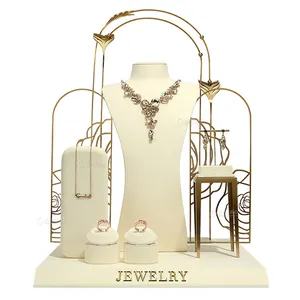 SHERO批发高品质超细纤维金属材料珠宝架展示架套装