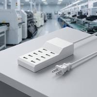 Chargeur USB multi-ports en gros 5V 2.4A 50W, adaptateur multiprise à charge rapide 10 ports avec prise PD