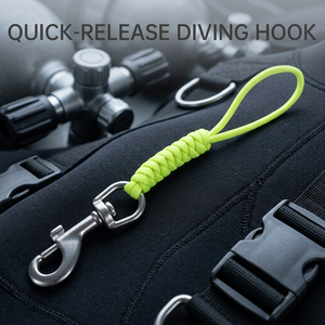 Quick Release Diving <b>Hook</b> with 7 Core Paracord Lanyard, Swivel Snap <b>Clip</b> for Scuba Diving Gauge Underwater - Product Image 1