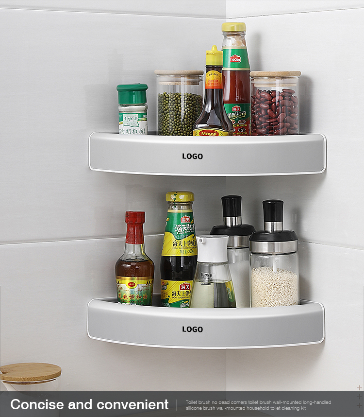 Wall Mounted Shower Shelf Rack Plastic Corner Storage Rack Bathroom Shelves