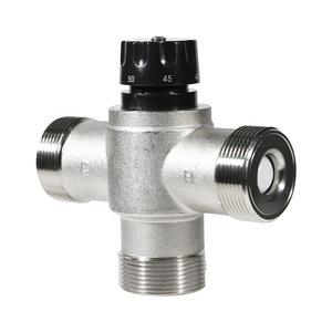 <b>Thermostatic</b> Mixing Valve DN32 DN40 Stainless Steel Solar Powered Wall Mounted Hot Cold Water <b>Control</b> - Product Image 2