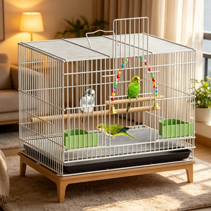 Cage à oiseaux pliable en métal de grande taille, cage à oiseaux multi-niveaux pour canaris, cage à canaris Gabbia <span class=keywords><strong>Cova</strong></span> avec plateau - Product Image 3