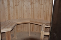 Vente d'usine Bropool - Sauna en cèdre rouge traditionnel pour 1 à 2 personnes, extérieur, avec panneau de commande informatique et chauffage électrique