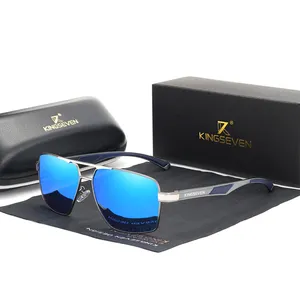 KINGSEVEN-Gafas de aluminio polarizadas para hombre y mujer, anteojos de sol con diseño de marca, con revestimiento de espejo, 7719