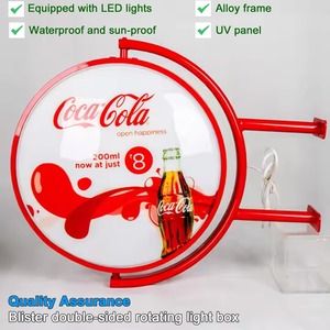 Boîte à lumière double face durable Rectangle personnalisé pour l'extérieur Logo LED Signalisation de magasin Commerce de détail Publicité Bars Restaurants Salons - Product Image 3