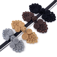 Bouton de noeud chinois fait à la main de mode d'usine pour Cheongsam Flatback Style technique de placage durable fabriqué à partir de tissu