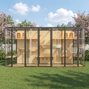 Maison <span class=keywords><strong>pour</strong></span> <span class=keywords><strong>chat</strong></span> personnalisée en usine, écologique, de luxe, en bois et verre trempé, <span class=keywords><strong>pour</strong></span> jardin extérieur ou enclos <span class=keywords><strong>pour</strong></span> <span class=keywords><strong>chat</strong></span>. - Product Image 1